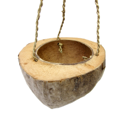 Lampion z Kokosa, Kwietnik, dekoracja wisząca, Hand Made